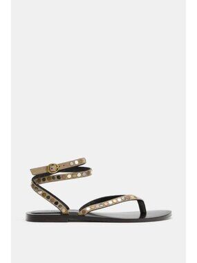 ZARA STUDDED LEATHER SANDALS